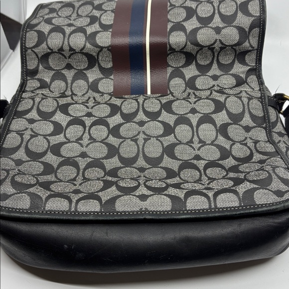 Coach Signature Black and Gray Messenger Bag - Picture 6 of 6